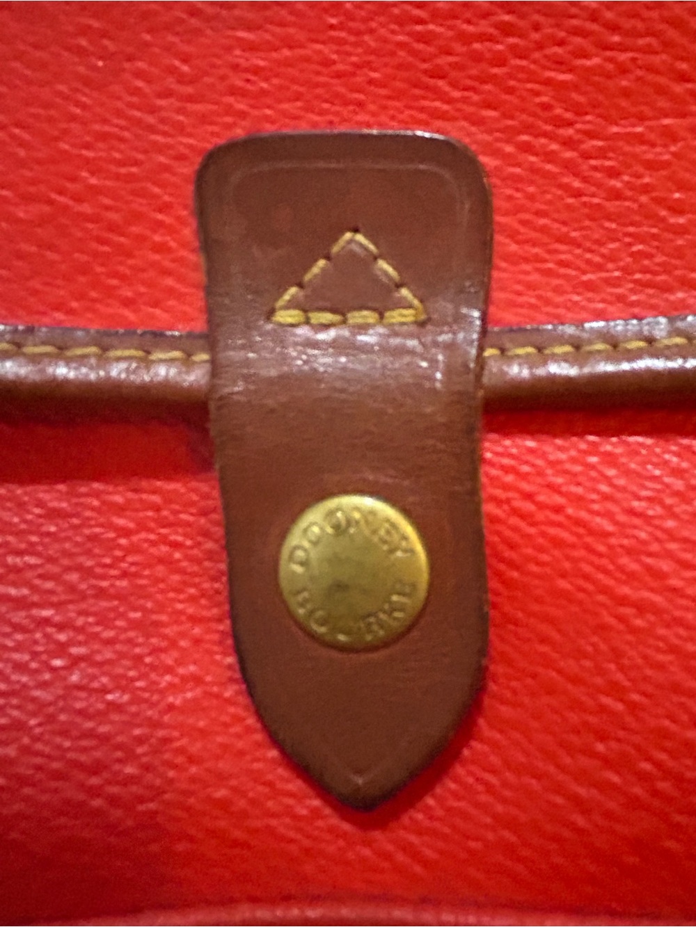 Dooney & Bourke Red Eva Pouchette Leather Crossbody Shoulder Bag, Adjustable - Picture 4 of 9